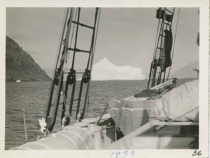 Image of Iceberg through the rigging